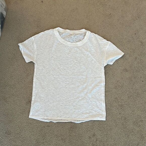 Lululemon 2/4 white burnout tee - Picture 1 of 3